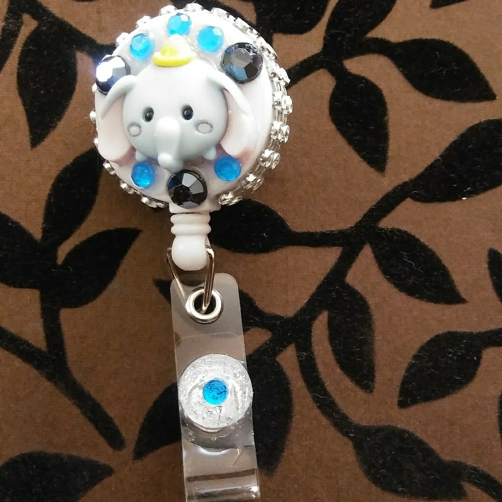 Dumbo Retractable Badge Holder Handmade